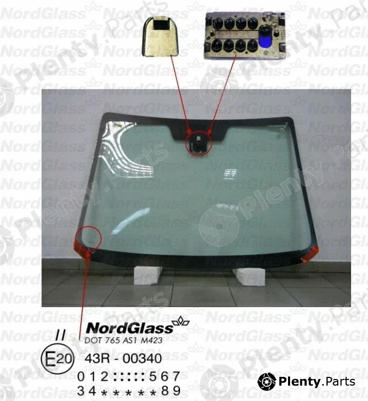 Nordglass 4043651 — Windscreen
