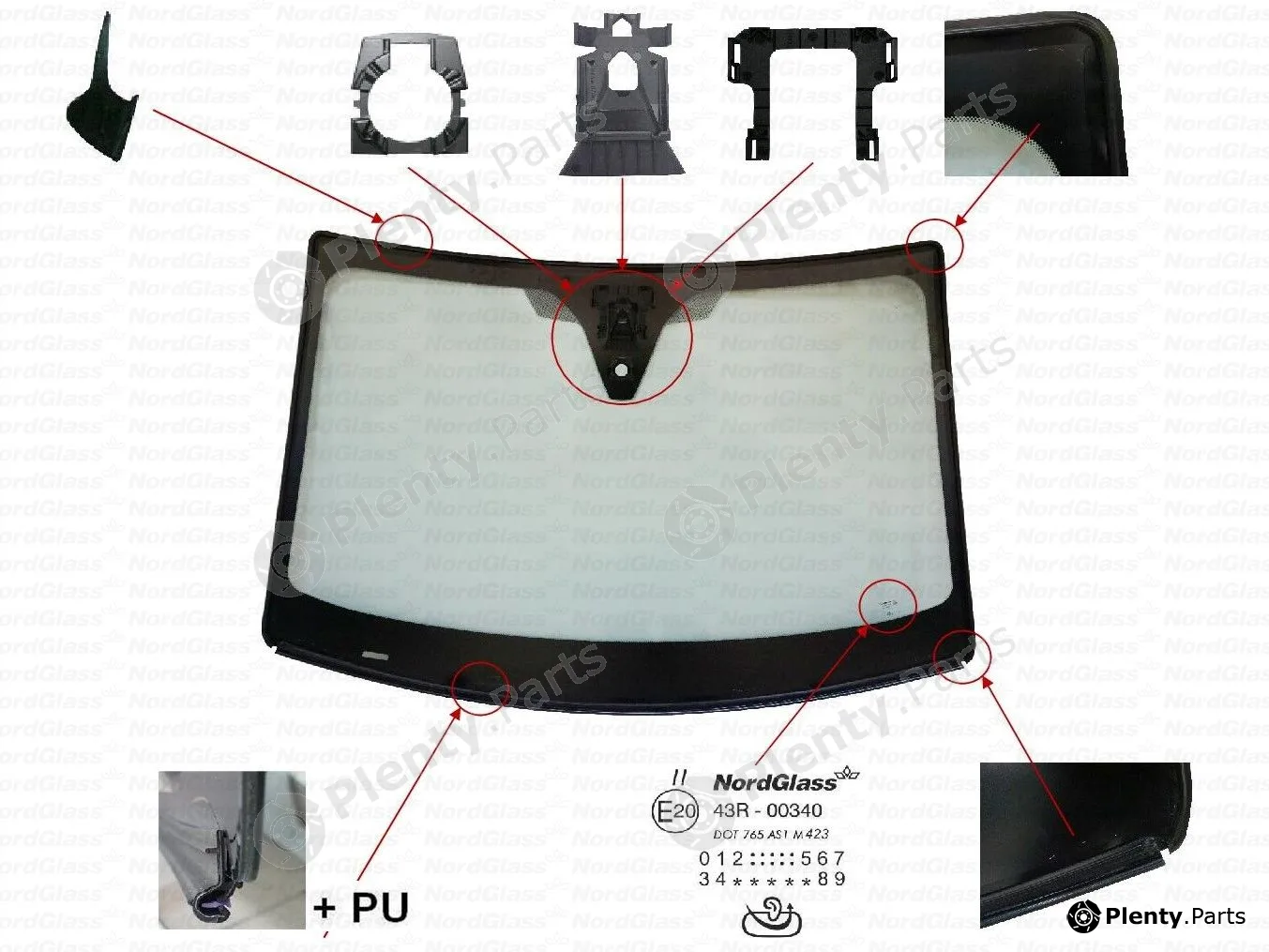 Nordglass 4154223 — Windscreen