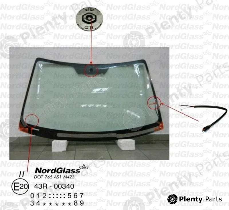 Nordglass 4043836 — Windscreen