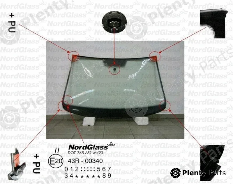 Nordglass 4043680 — Windscreen