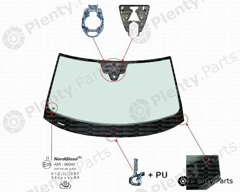 Nordglass 4137852 — Windscreen