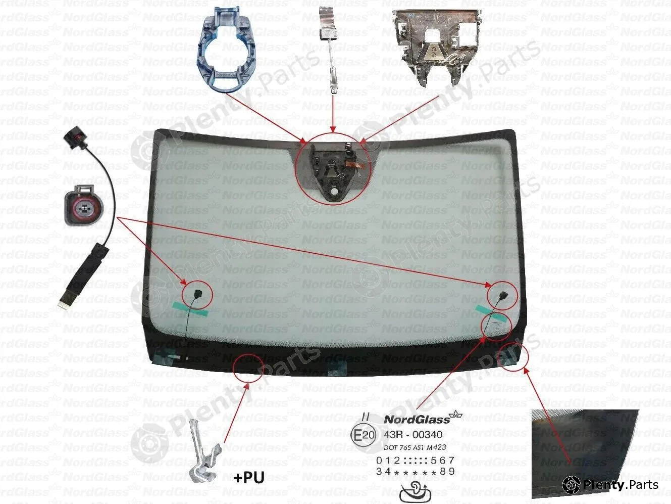 Nordglass 4157983 — Windscreen