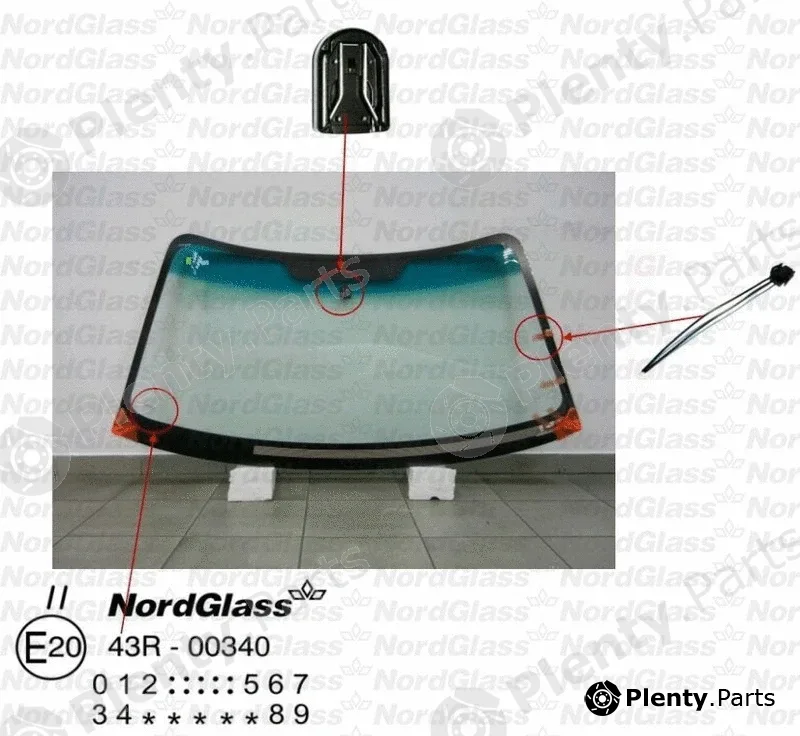 Nordglass 4043834 — Windscreen