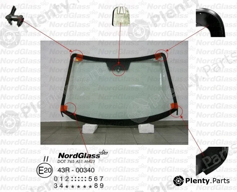 Nordglass 4043433 — Windscreen
