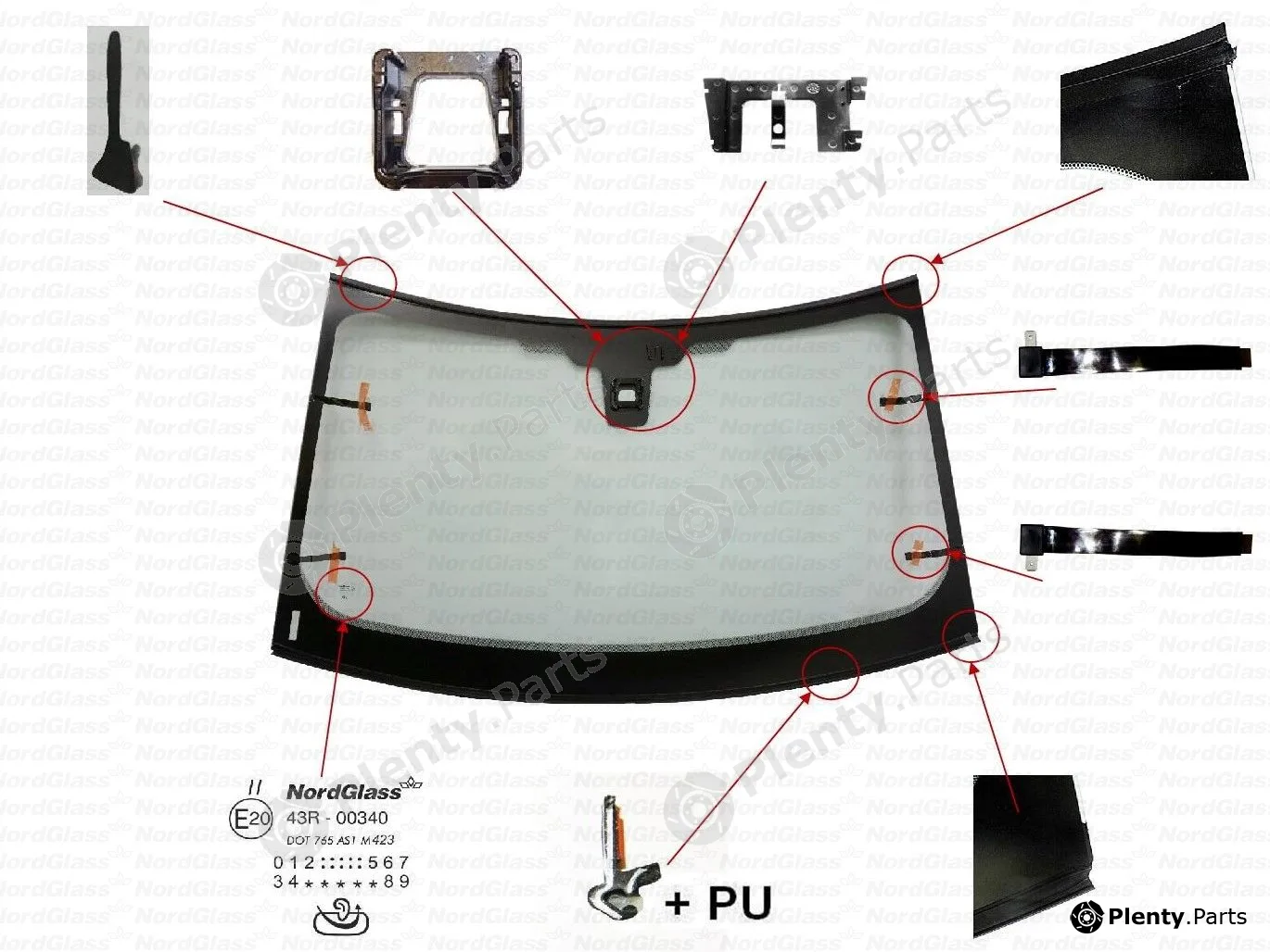 Nordglass 4154217 — Windscreen
