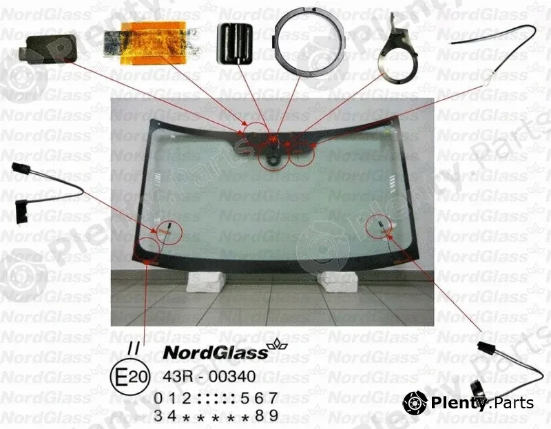 Nordglass 4045460 — Windscreen