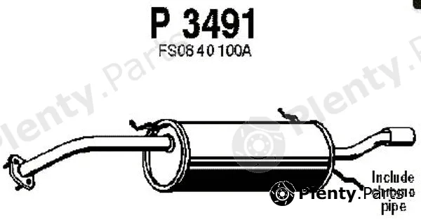 Fenno P3491 — Rear Muffler
