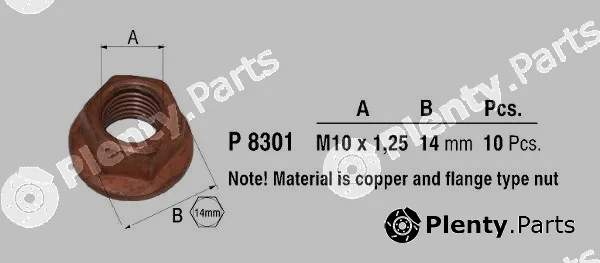 Fenno P8301 — Holder, exhaust pipe