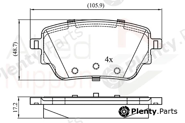 Comline ADB02864 — Brake Pad Set, disc brake ANL Braking