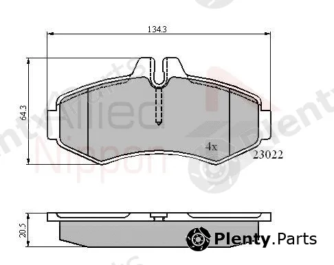 Comline ADB0480 — Brake Pad Set, disc brake ANL Braking