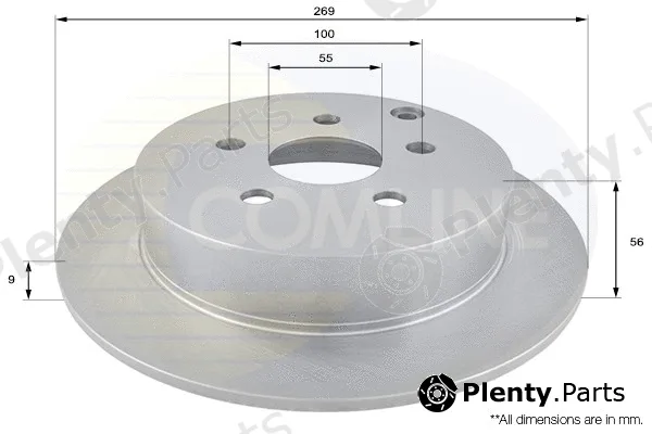 Comline ADC01103 — Brake Disc COATED