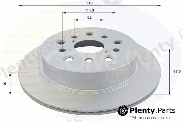 Comline ADC01160V — Brake Disc COATED