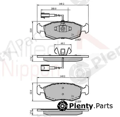 Comline ADB12044 — Brake Pad Set, disc brake ANL Braking