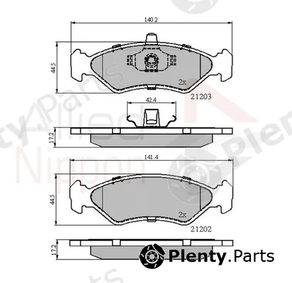 Comline ADB0876 — Brake Pad Set, disc brake ANL Braking