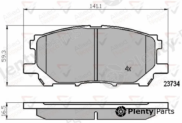 Comline ADB01750 — Brake Pad Set, disc brake ANL Braking