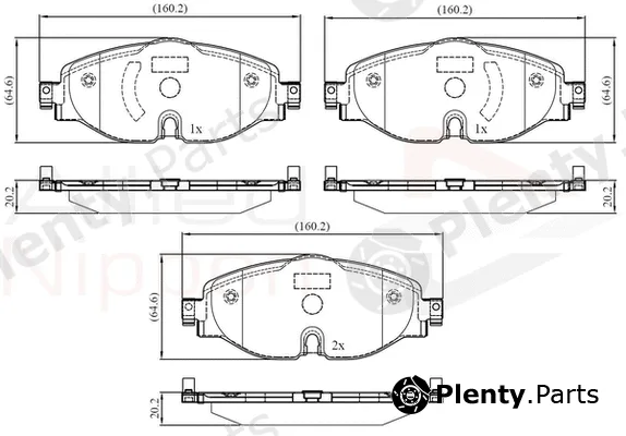 Comline ADB02158 — Brake Pad Set, disc brake ANL Braking