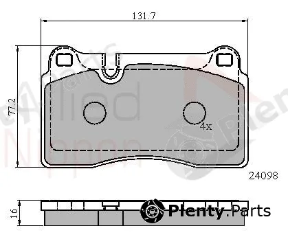 Comline ADB01626 — Brake Pad Set, disc brake ANL Braking