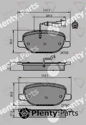 Comline ADB11769 — Brake Pad Set, disc brake ANL Braking
