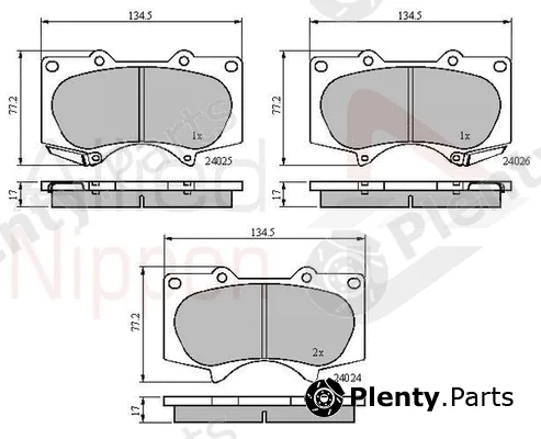 Comline ADB31201 — Brake Pad Set, disc brake ANL Braking