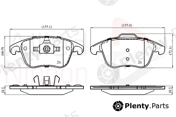 Comline ADB01720 — Brake Pad Set, disc brake ANL Braking
