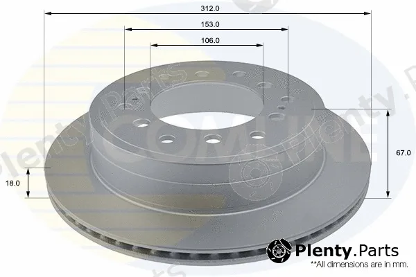 Comline ADC0185V — Brake Disc COATED