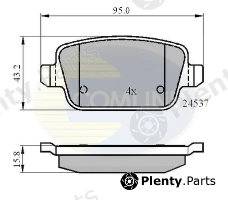 Comline CBP01610 — Brake Pad Set, disc brake Comline