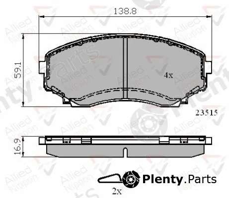Comline ADB31732 — Brake Pad Set, disc brake ANL Braking