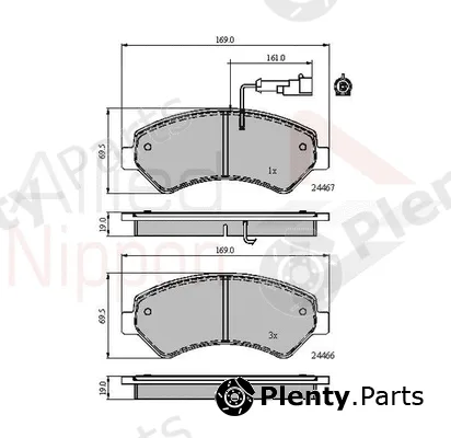 Comline ADB11623 — Brake Pad Set, disc brake ANL Braking