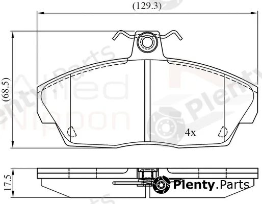 Comline ADB0232 — Brake Pad Set, disc brake ANL Braking
