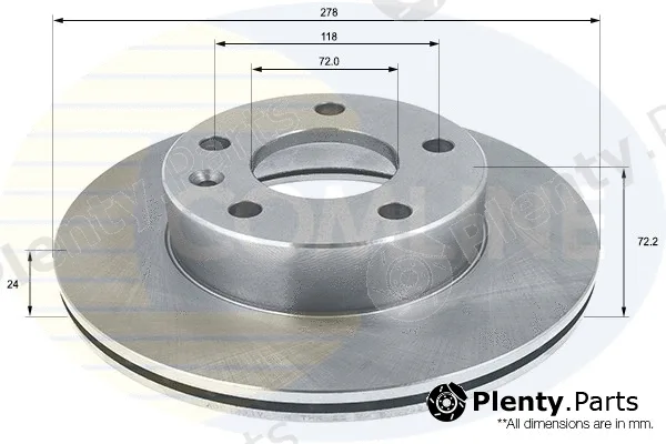 Comline ADC1331V — Brake Disc COATED