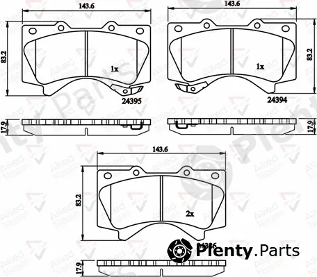 Comline ADB31661 — Brake Pad Set, disc brake ANL Braking