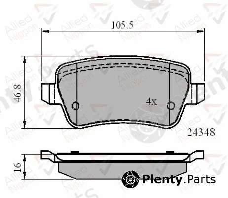 Comline ADB01630 — Brake Pad Set, disc brake ANL Braking