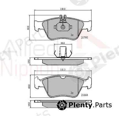 Comline ADB0274 — Brake Pad Set, disc brake ANL Braking