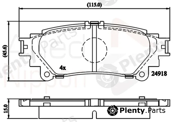 Comline ADB06078 — Brake Pad Set, disc brake ANL Braking