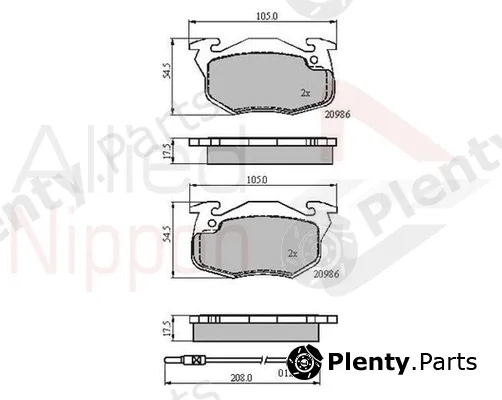 Comline ADB21615 — Brake Pad Set, disc brake ANL Braking