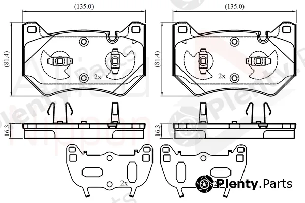 Comline ADB02778 — Brake Pad Set, disc brake ANL Braking