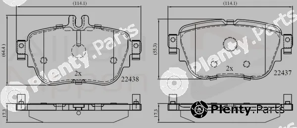 Comline ADB02366 — Brake Pad Set, disc brake ANL Braking