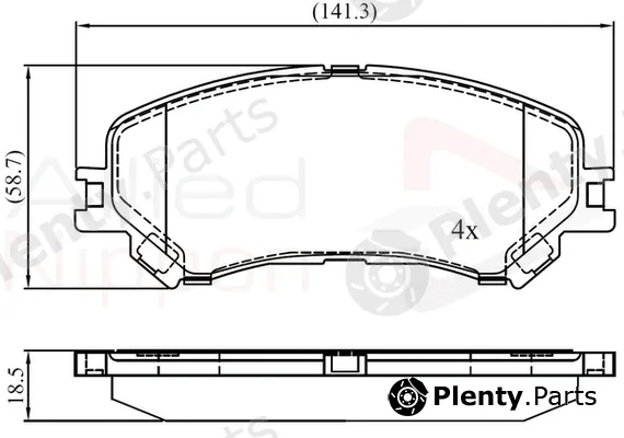 Comline ADB02423 — Brake Pad Set, disc brake ANL Braking
