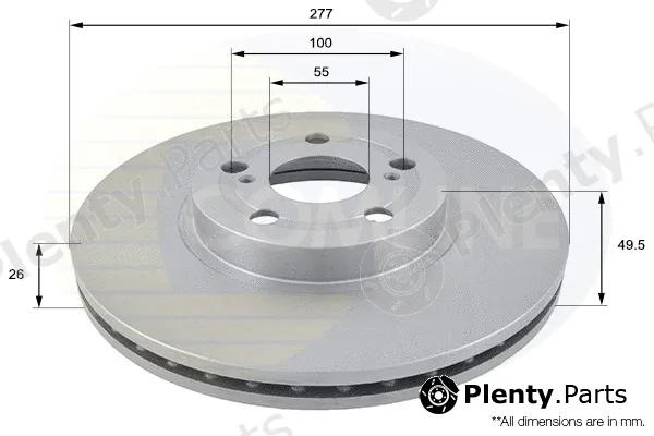 Comline ADC01109V — Brake Disc COATED