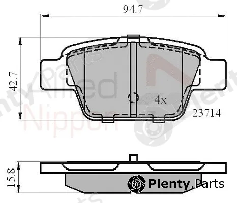 Comline ADB01039 — Brake Pad Set, disc brake ANL Braking