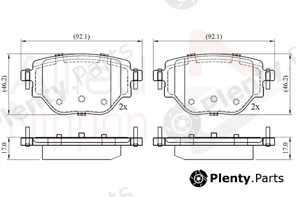 Comline ADB02775 — Brake Pad Set, disc brake ANL Braking