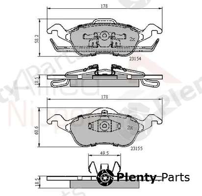 Comline ADB0490 — Brake Pad Set, disc brake ANL Braking