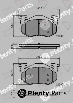 Comline ADB01080 — Brake Pad Set, disc brake ANL Braking