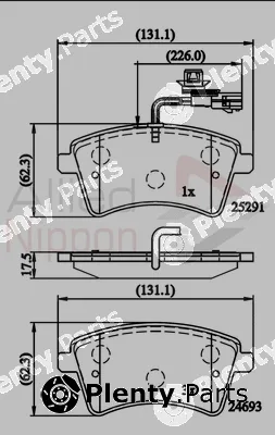 Comline ADB11707 — Brake Pad Set, disc brake ANL Braking
