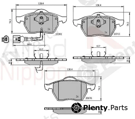 Comline ADB11111 — Brake Pad Set, disc brake ANL Braking