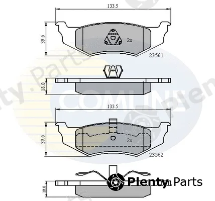 Comline CBP01100 — Brake Pad Set, disc brake Comline