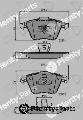 Comline ADB01752 — Brake Pad Set, disc brake ANL Braking