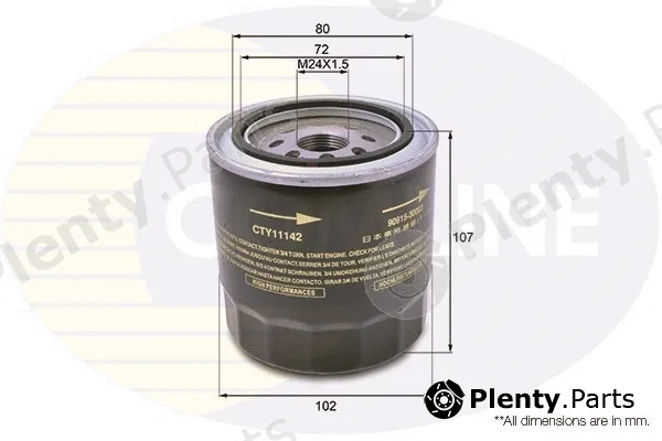 Comline CTY11142 — Oil Filter