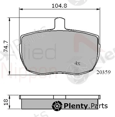 Comline ADB0319 — Brake Pad Set, disc brake ANL Braking