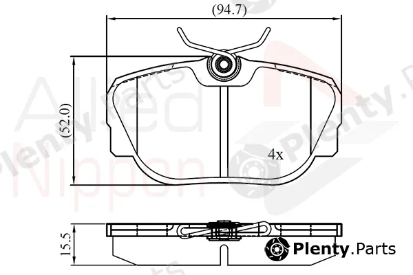 Comline ADB01093 — Brake Pad Set, disc brake ANL Braking